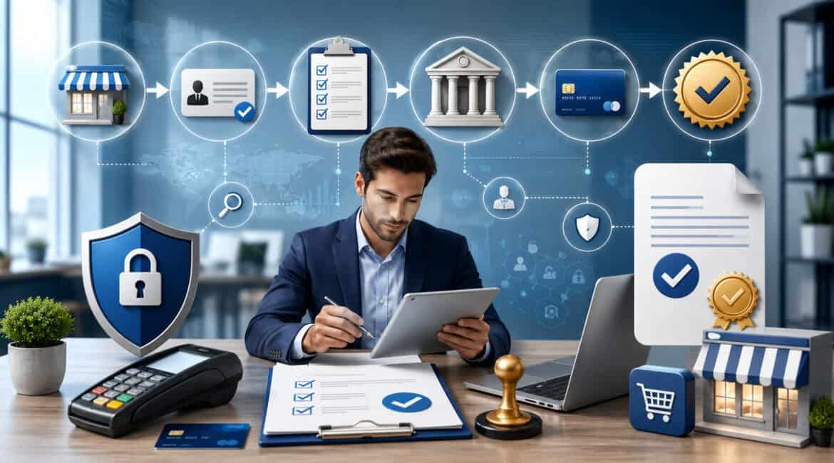 Merchant account approval requirements illustration